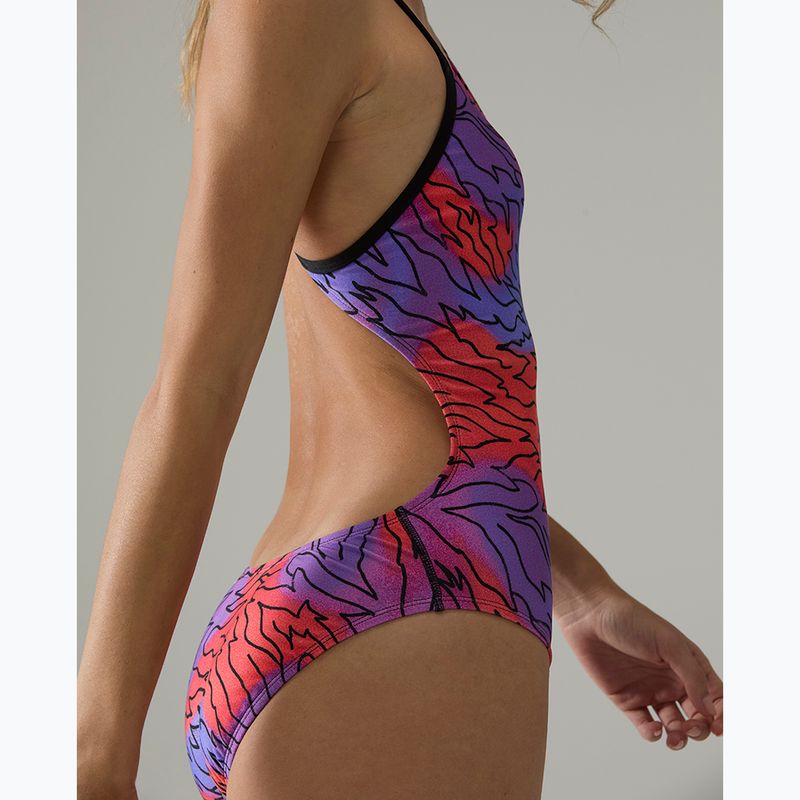 Costum de baie întreg pentru femei Tyr Cutoutfit Hodori orange/purple 8
