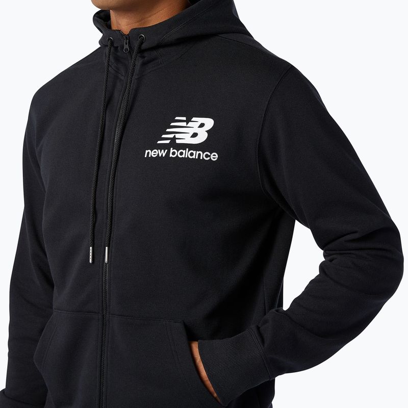 New Balance Essentials pentru bărbați New Balance Essentials Stacked Full Black Sweatshirt 3