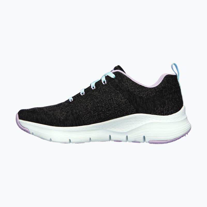 Pantofi de antrenament pentru femei SKECHERS Arch Fit Comfy Wave negru/lavandă 9