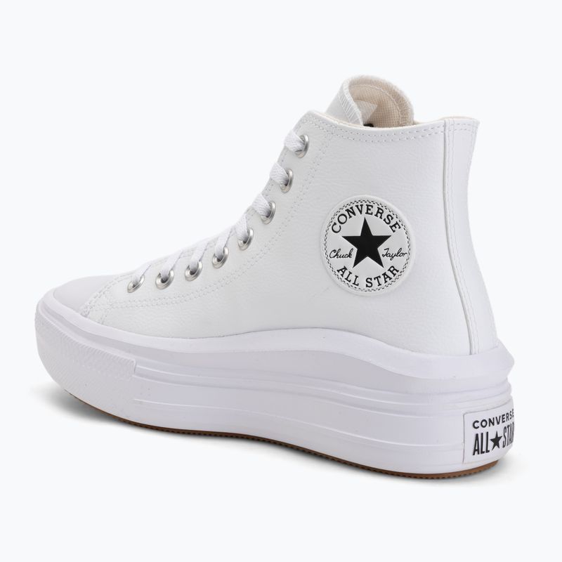 Teniși pentru femei Converse Chuck Taylor All Star Move Platform Leather white 3