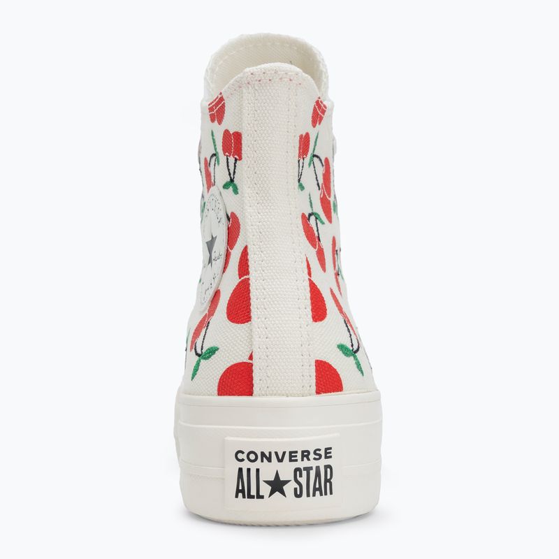 Teniși pentru femei Converse Chuck Taylor All Star Lift Platform Cherries Hi egret/red/green 6