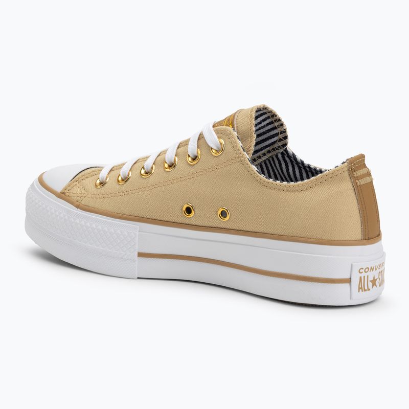 Încălțăminte pentru femei Converse Chuck Taylor All Star Lift Platform Herringbone Stripe utility sunflower/trek tan 3