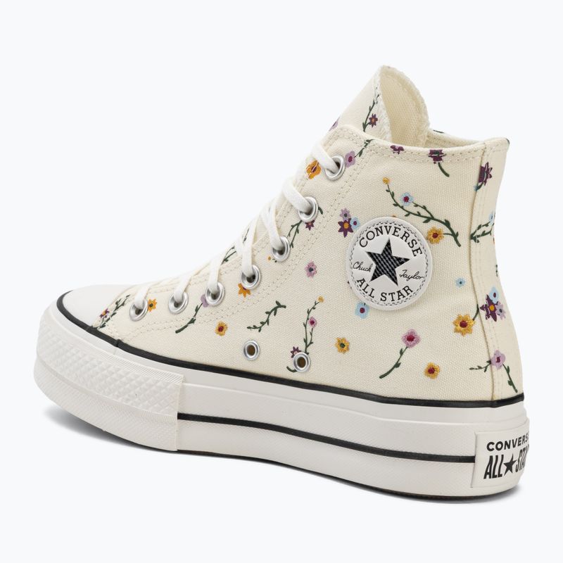 Teniși pentru femei Converse Chuck Taylor All Star Lift Hi erget/vintage white/black 3