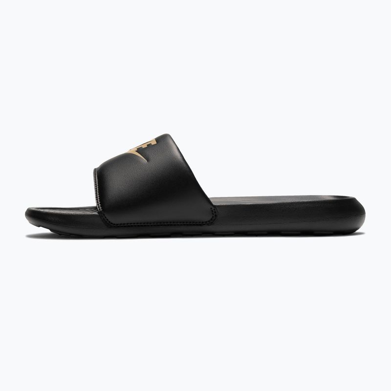 Șlapi bărbătești Nike Victori One Slide black/metallic gold 2