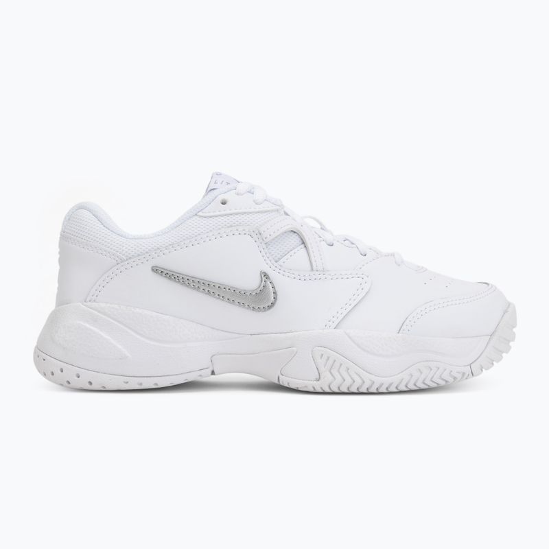 Încălțăminte de tenis pentru copii Nike Court Lite 2 Jr white/metallic silver 2
