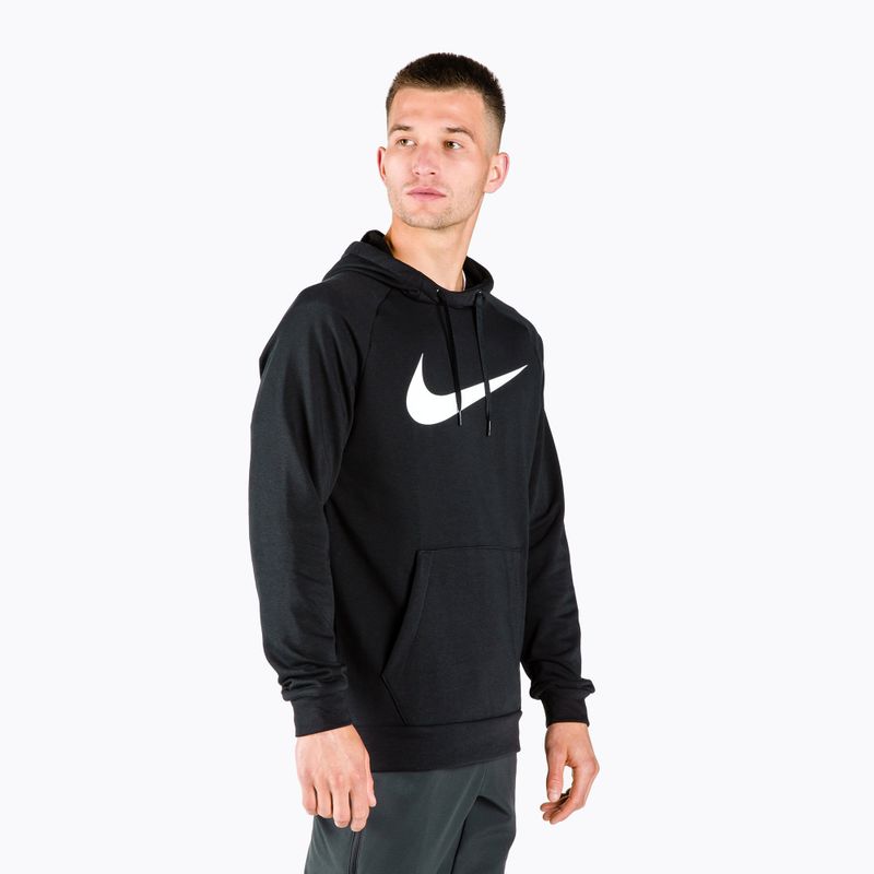 Hanorac cu glugă Nike Dri-FIT negru pentru bărbați CZ242525-010