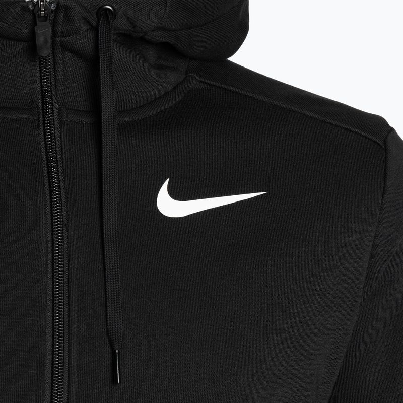 Bluză pentru bărbați Nike Dri-Fit Hooded Fitness Full Zip Fleece black/white 3