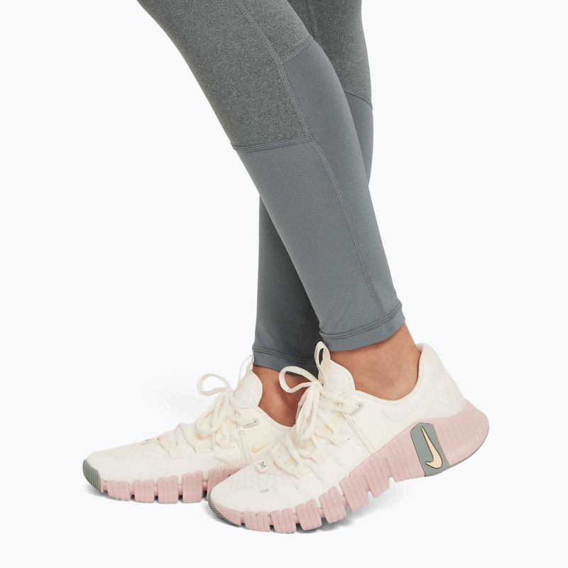 Colanți pentru copii Nike Pro Dri-FIT carbon heather/white 6