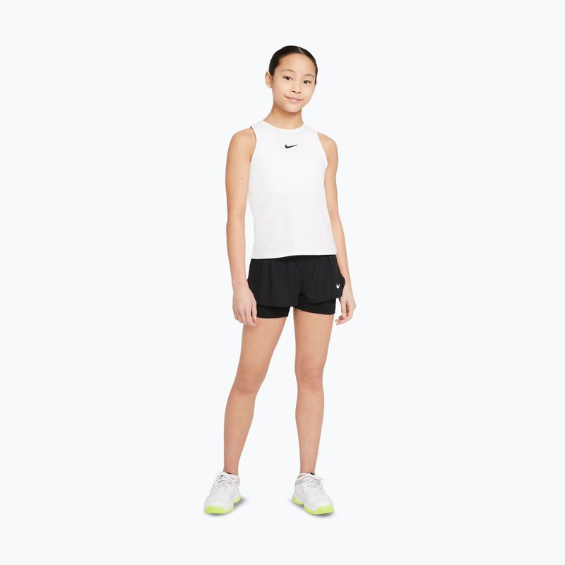 Tricou de tenis pentru copii Nike Victory white/white/black 3