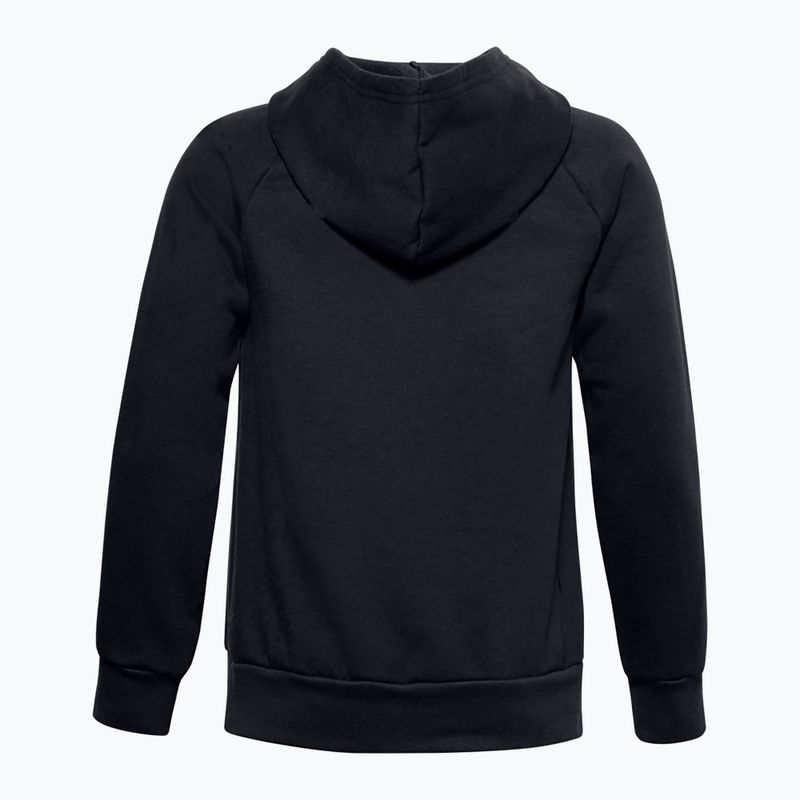 Tricou de antrenament pentru copii Under Armour Rival Fleece Hoodie negru 1357585-001 2