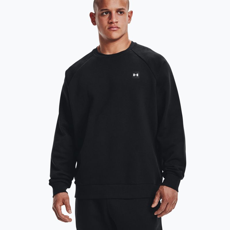 Tricou de antrenament pentru bărbați Under Armour Rival Fleece Crew negru 1357096