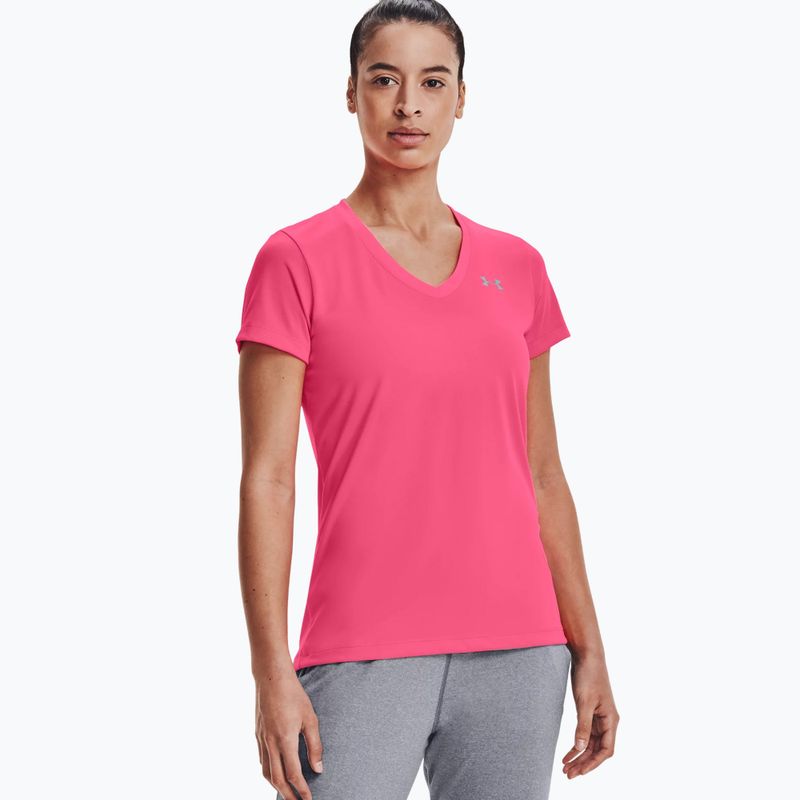Tricou de antrenament pentru femei Under Armour Tech SSV - Solid 653 roz-argintiu 1255839 3