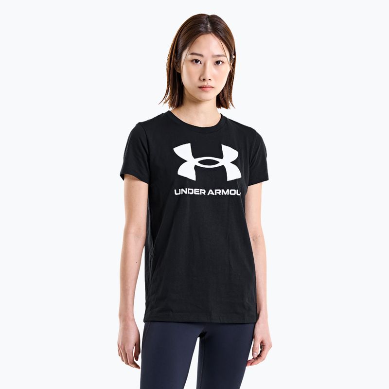 Tricou pentru femei Under Armour Rival Logo negru/alb