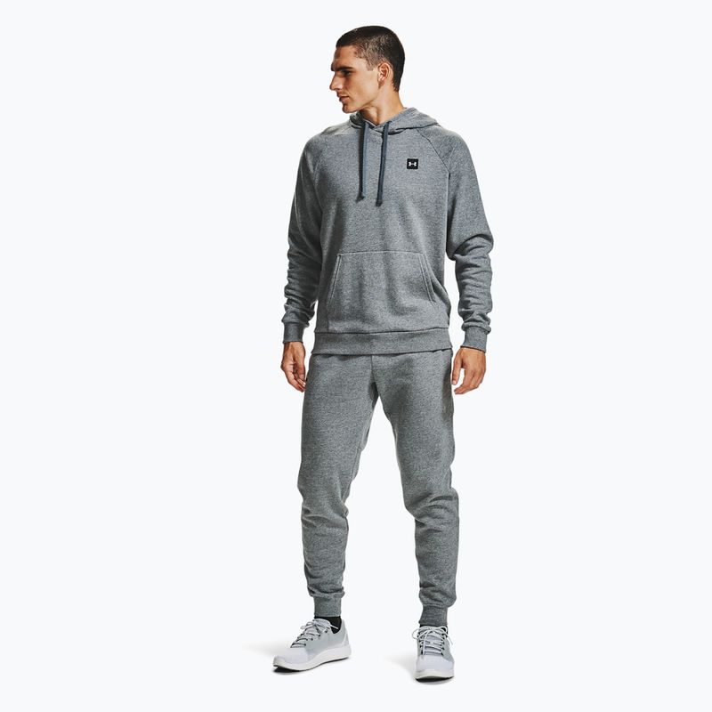 Bluză pentru bărbați Under Armour Rival Hoodie pitch gray light heather/onyx white 4