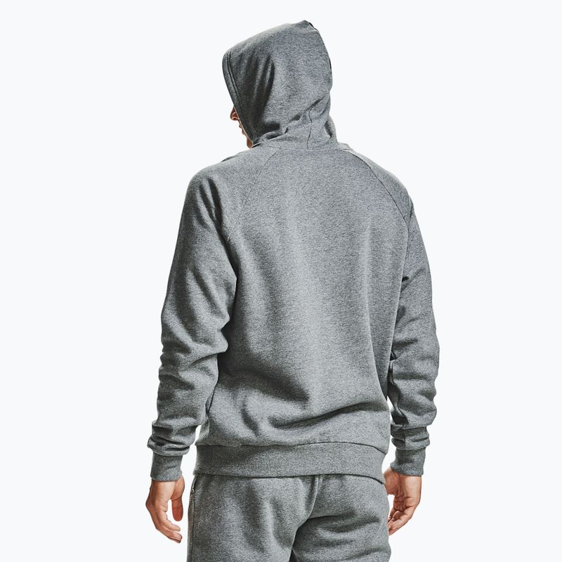 Bluză pentru bărbați Under Armour Rival Hoodie pitch gray light heather/onyx white 5