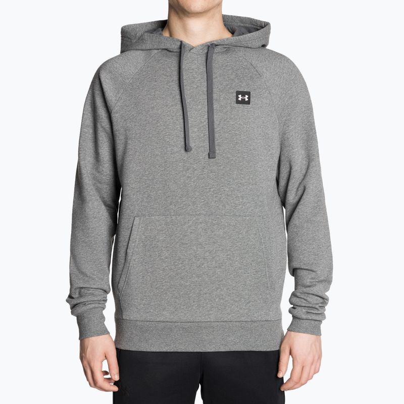 Bluză pentru bărbați Under Armour Rival Hoodie pitch gray light heather/onyx white 2