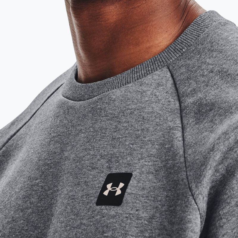 Tricou de antrenament pentru bărbați Under Armour Rival Fleece Crew gri 1357096 3