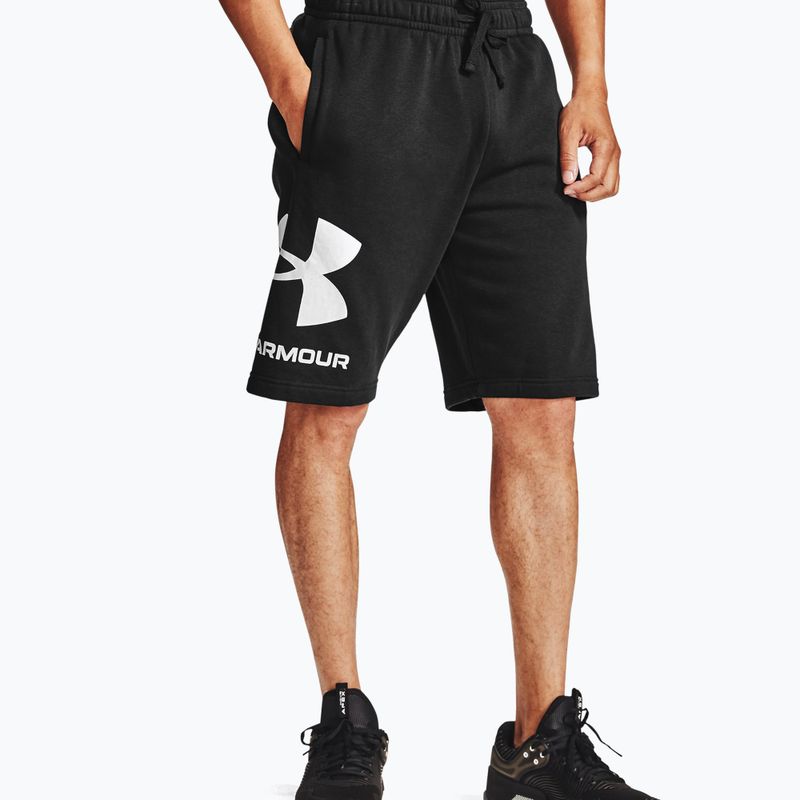 Pantaloni scurți de antrenament pentru bărbați Under Armour Rival Fleece negru 1357118