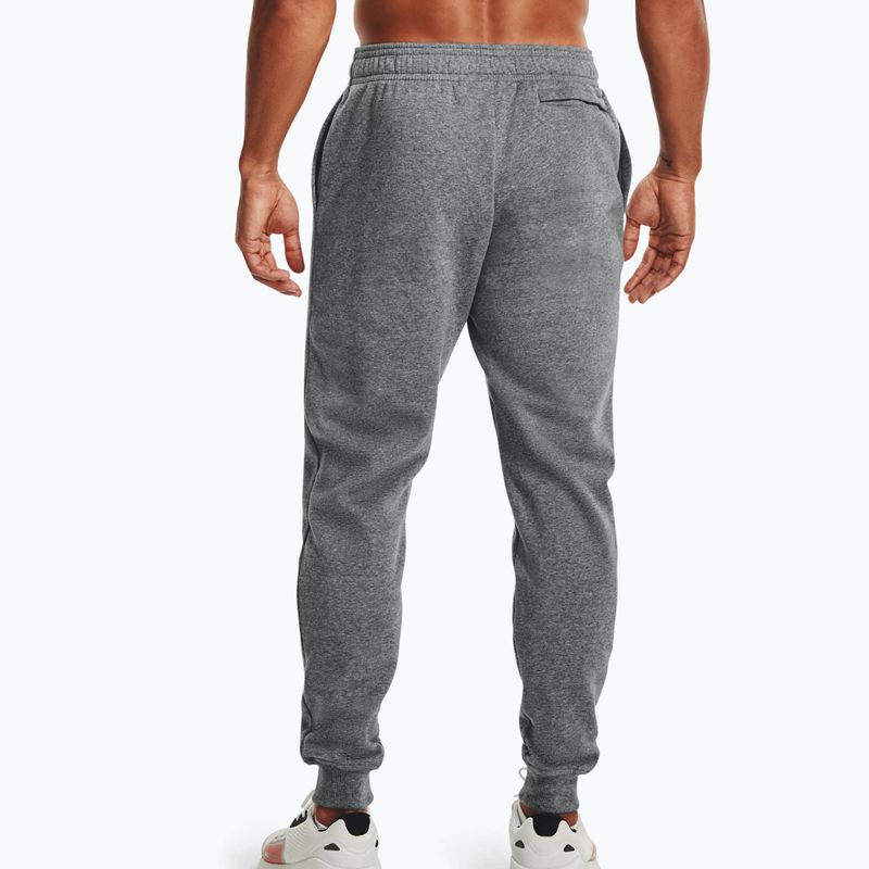 Pantaloni de antrenament pentru bărbați Under Armour Rival Fleece Joggers gri 1357128 3