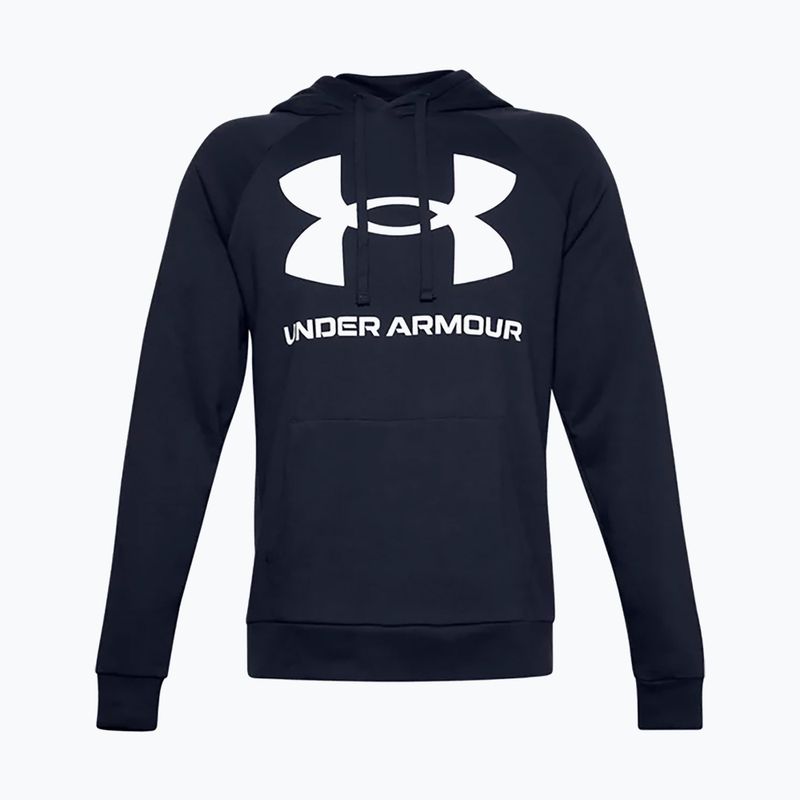 Hanorac cu glugă pentru bărbați Under Armour Rival Fleece Big Logo Hd albastru marin 1357093 5