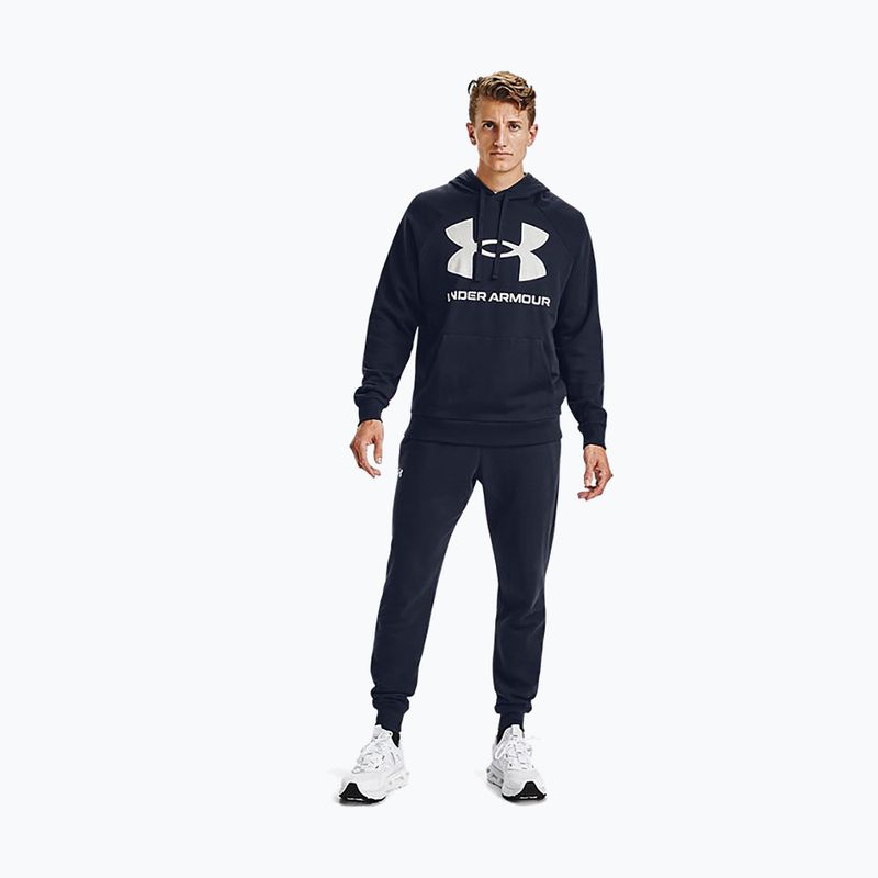 Hanorac cu glugă pentru bărbați Under Armour Rival Fleece Big Logo Hd albastru marin 1357093 2