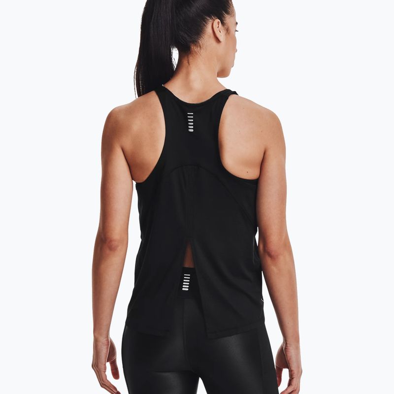 Tricou de antrenament pentru femei Under Armour Isochill Run Tank negru 1361925-001 2