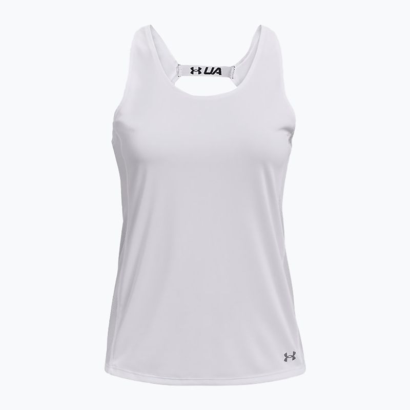 Under Armour Fly By alb, femei, tricou de alergare 1361394-100