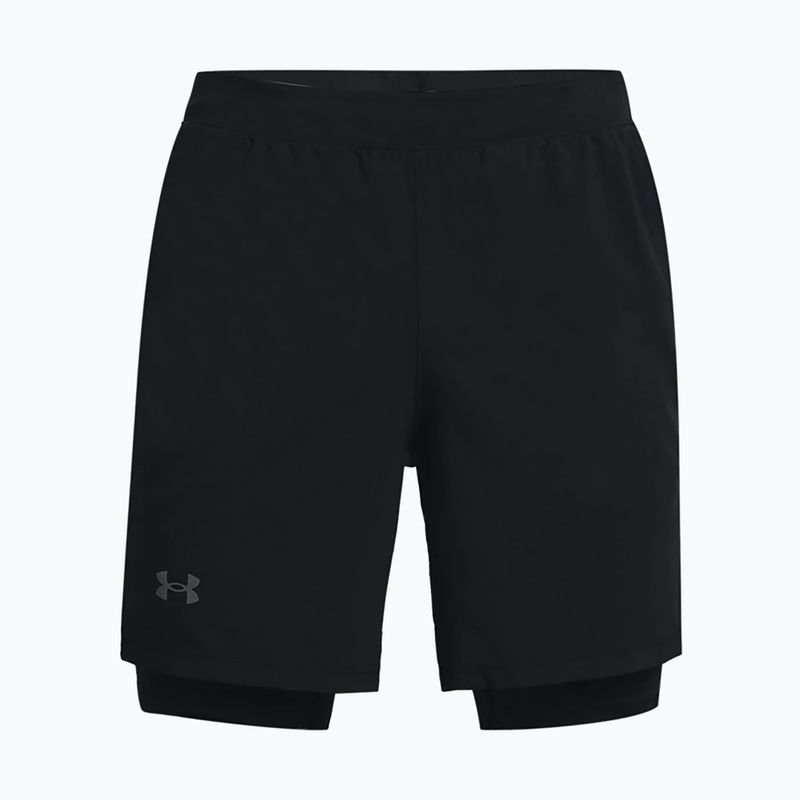 Under Armour Launch Sw 7'' 2N1 pantaloni scurți de alergare pentru bărbați negru 1361497-001