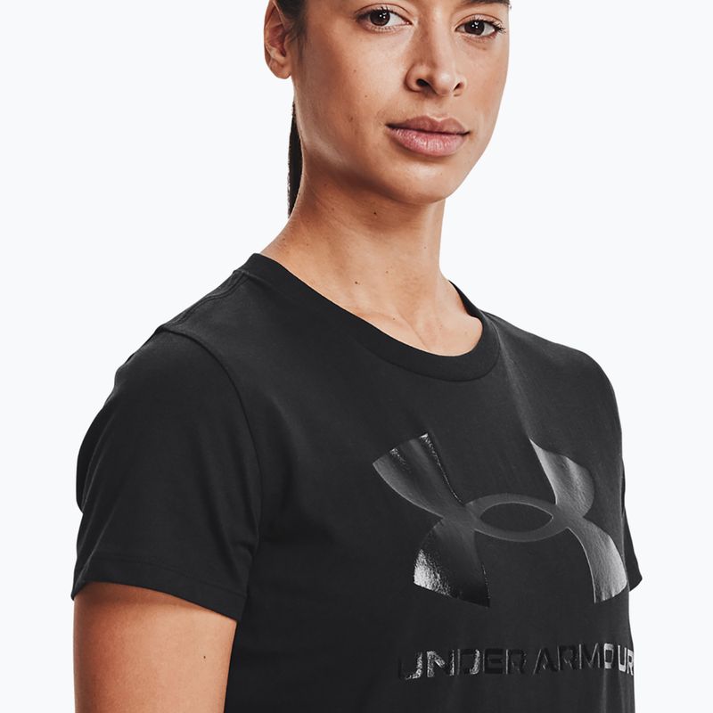 Tricou Under Armour Live Sportstyle Graphic negru/negru pentru femei 3