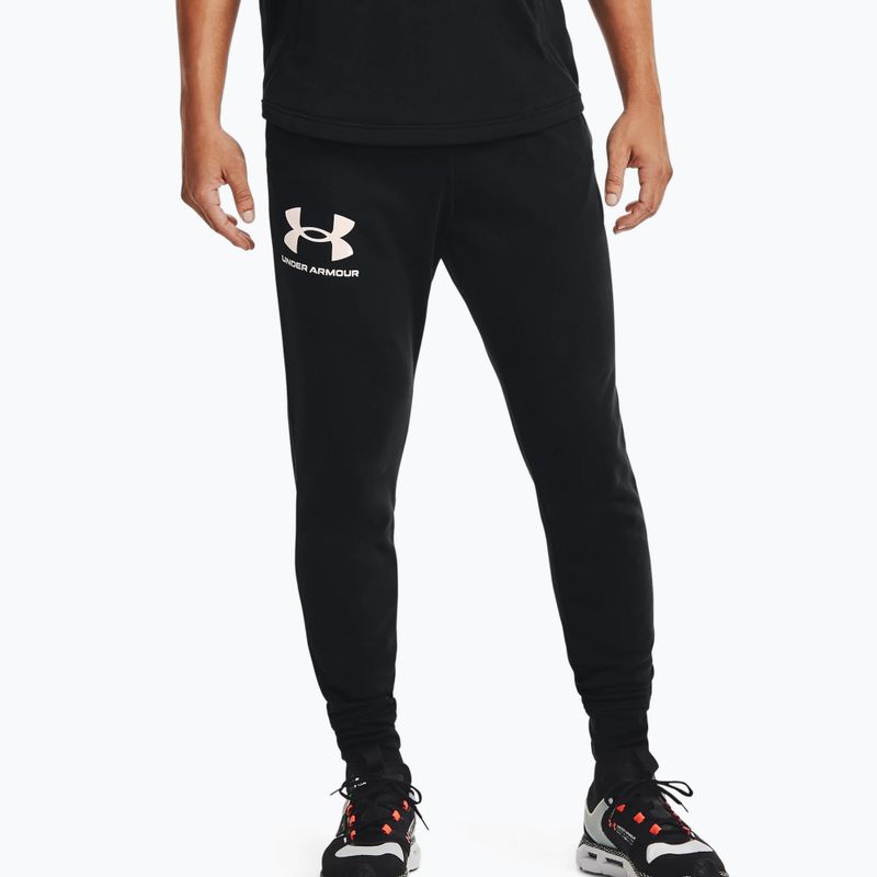 Pantaloni de trening pentru bărbați Under Armour Ua Rival Terry Jogger 001 negru 1361642-001