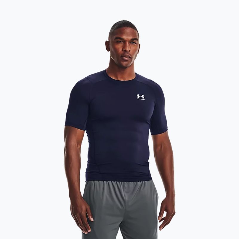 Tricou de antrenament pentru bărbați Under Armour Ua Hg Armour Comp SS albastru marin 1361518-410