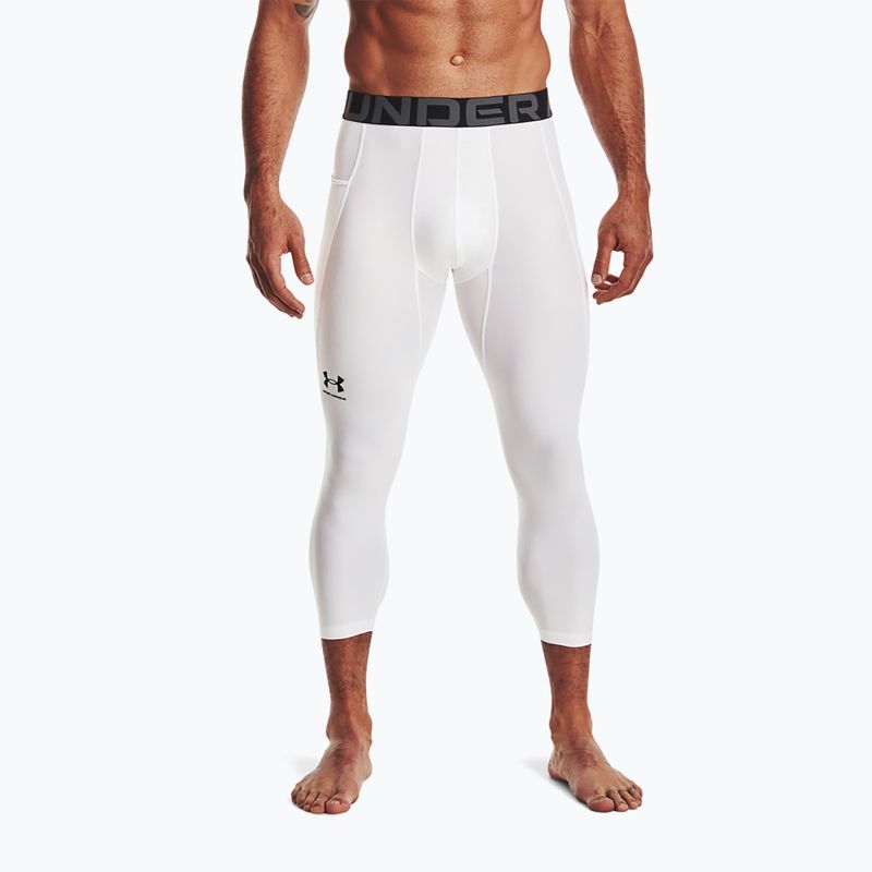 Jambiere pentru bărbați Under Armour HG Armour 3/4 alb/negru