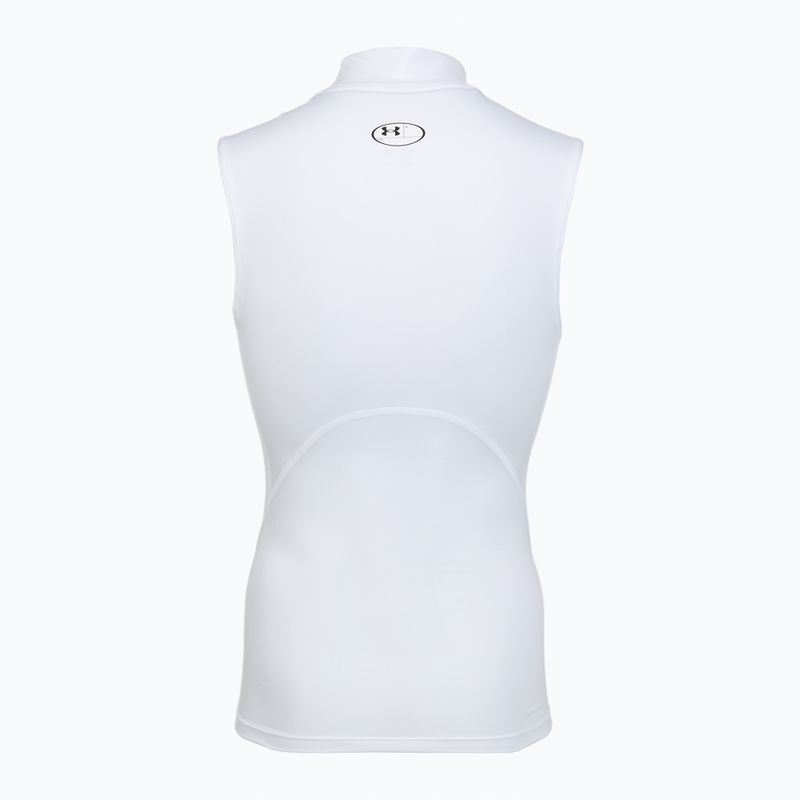 Tricou de antrenament bărbați Under Armour HG Armour Comp Mock SL castlerock/white 2