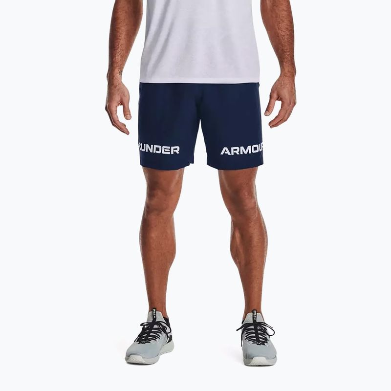 Pantaloni scurți de antrenament pentru bărbați Under Armour UA Woven Graphic WM albastru marin 1361433-408