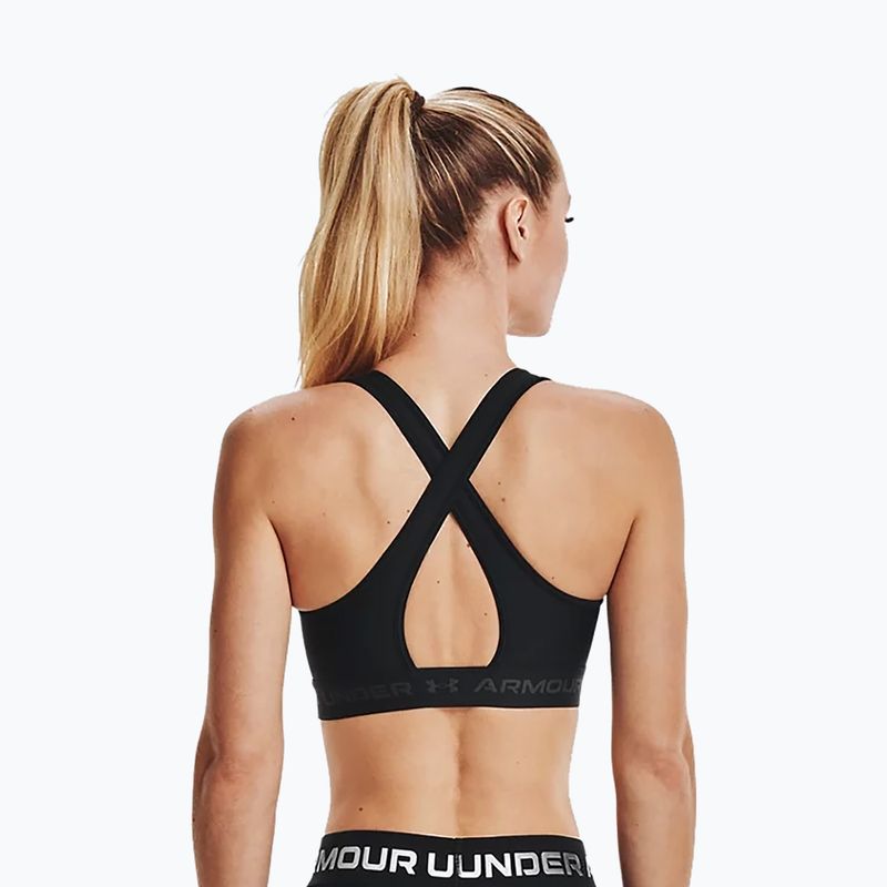 Sutien de fitness Under Armour Crossback Mid negru 1361034 2