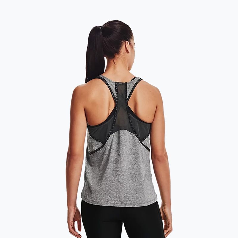 Tricoul de antrenament pentru femei Under Armour UA Knockout Mesh Back Tank grafit 1360831 3