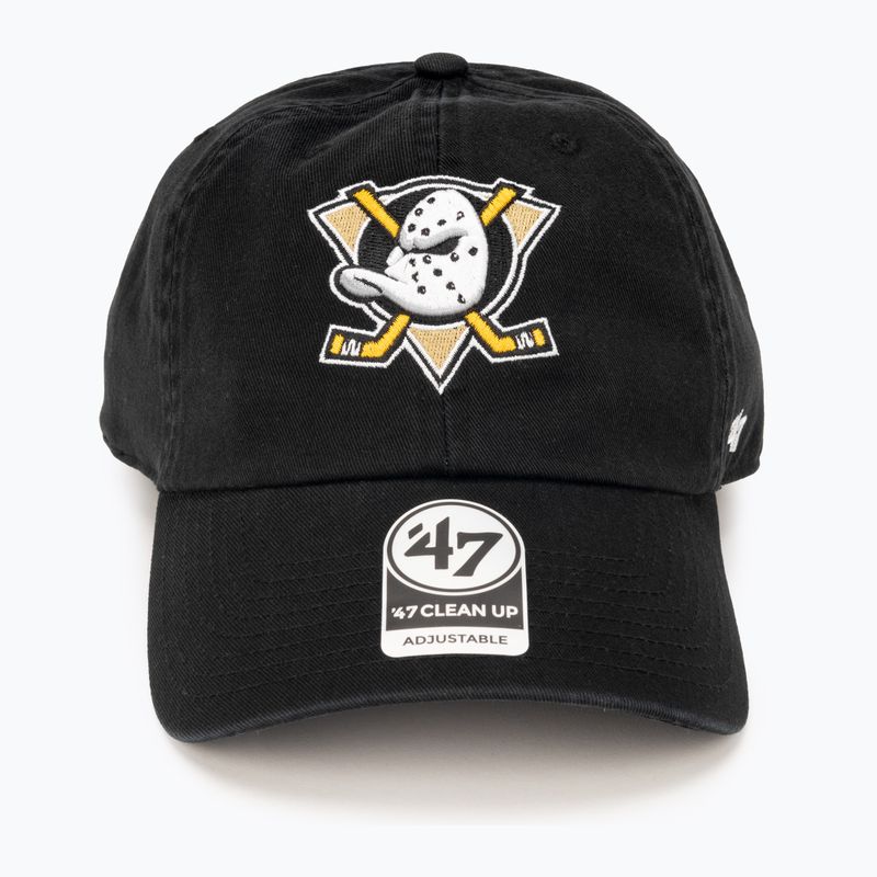 47 Brand NHL NHL Anaheim Ducks CLEAN UP șapcă de baseball negru 4