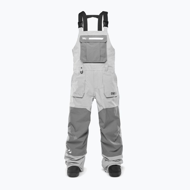 Pantaloni de snowboard pentru bărbați ThirtyTwo Basement Bib charcoal