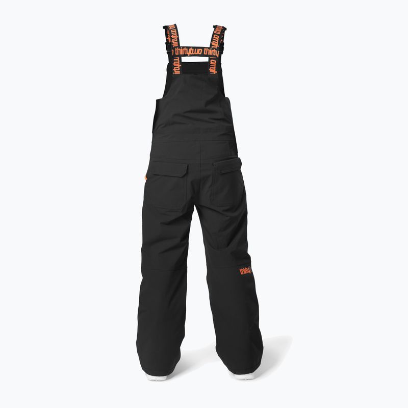 Pantaloni de snowboard pentru copii ThirtyTwo Youth Basement Bib black/orange 2