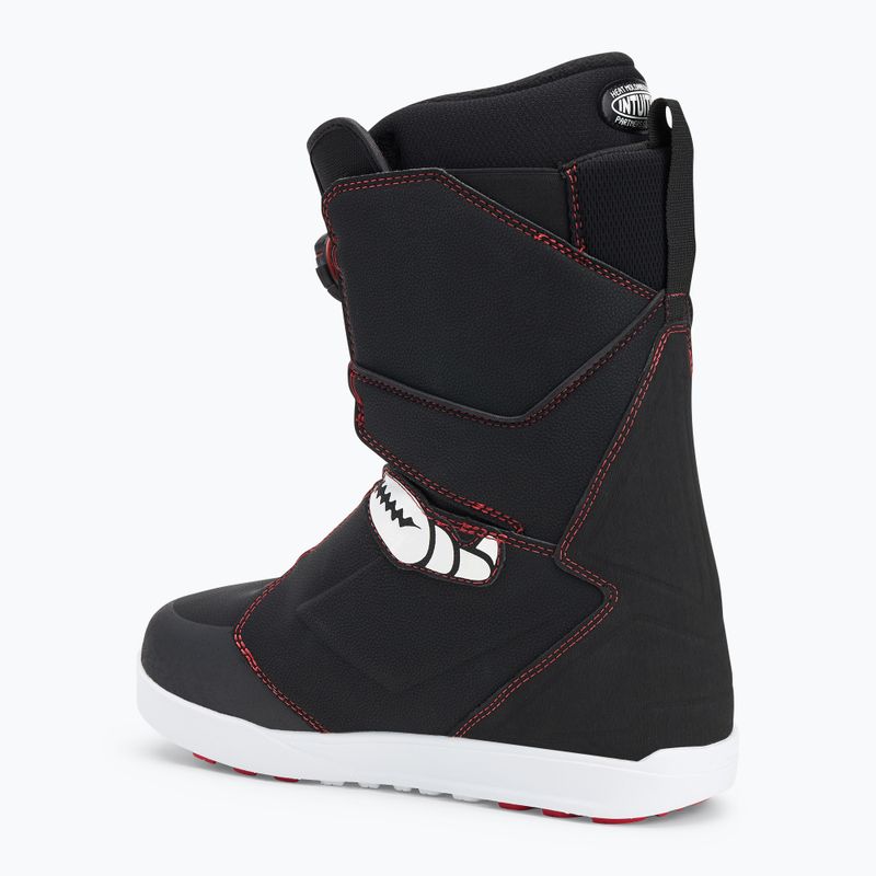 Ghete de snowboard penru bărbați ThirtyTwo Lashed Double Boa Crab Grab '24 black/white/red 2