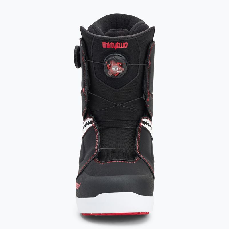 Ghete de snowboard penru bărbați ThirtyTwo Lashed Double Boa Crab Grab '24 black/white/red 3