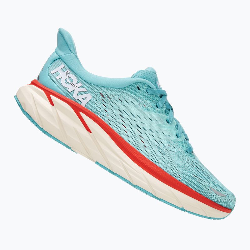 Pantofi de alergare pentru femei HOKA Clifton 8 Wide aquarelle/eggshell blue 7