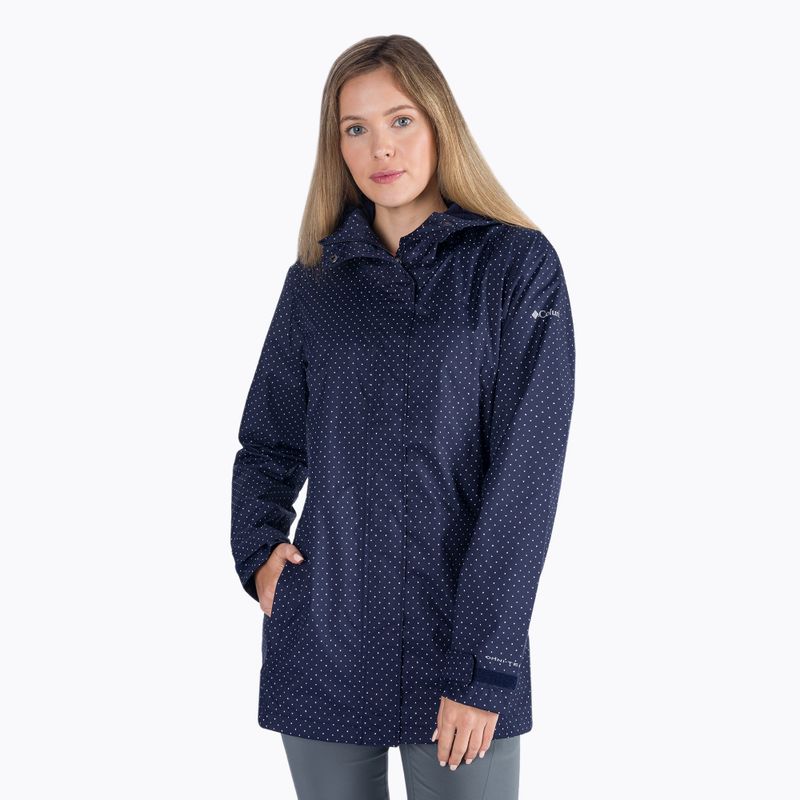 Jachetă de ploaie cu membrană Columbia Splash A Little II 468 pentru femei, albastru marin 1771064