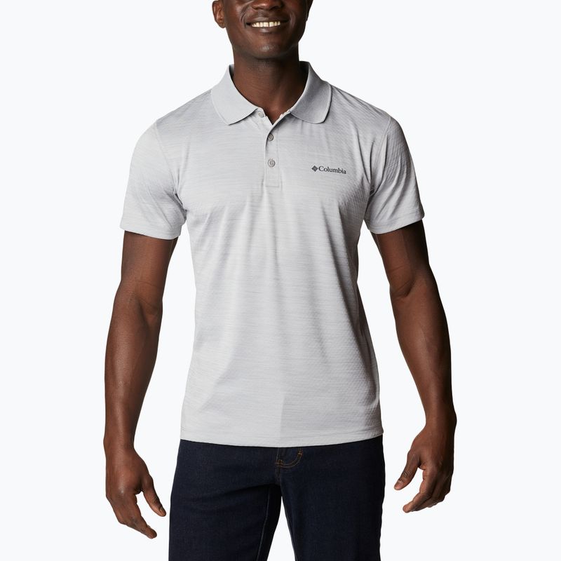 Tricou polo pentru bărbați Columbia Zero Rules gri 1533303040