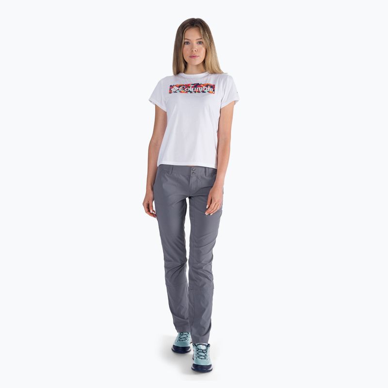 Columbia cămașă de trekking pentru femei Sun Trek SS Graphic 108 alb 1931753 2