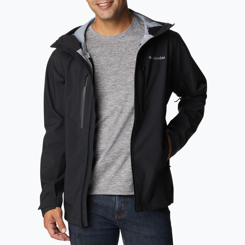 Columbia Peak Creek Shell 010 jachetă de ploaie pentru bărbați negru 1988892
