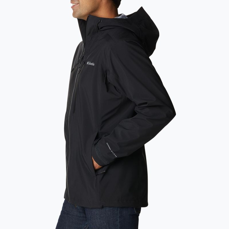 Columbia Peak Creek Shell 010 jachetă de ploaie pentru bărbați negru 1988892 2