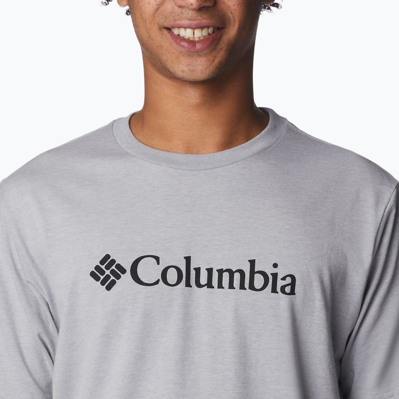 Tricou de trekking pentru bărbați Columbia CSC Basic Logo gri 1680053041 5