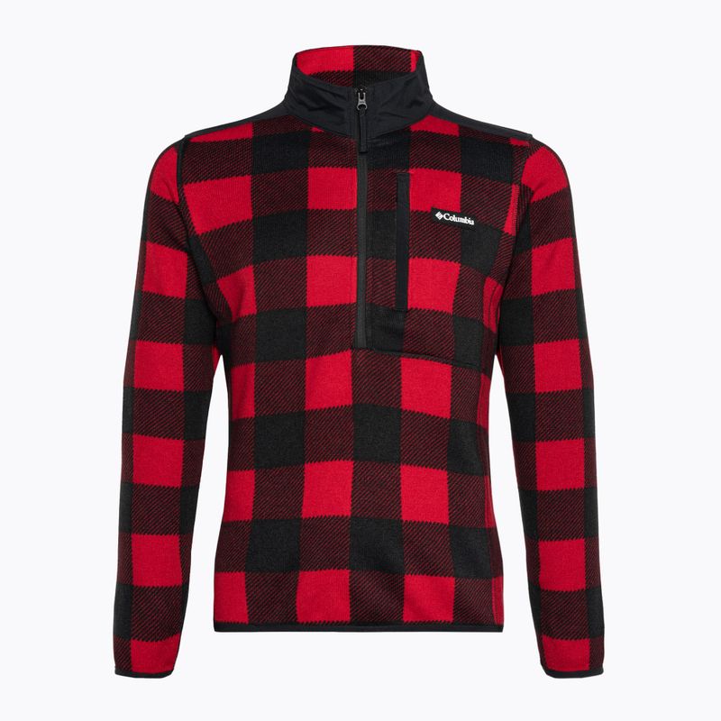 Columbia Sweater Weather II imprimat de munte roșu imprimat în carouri pentru bărbați de trekking pulover de trekking 5