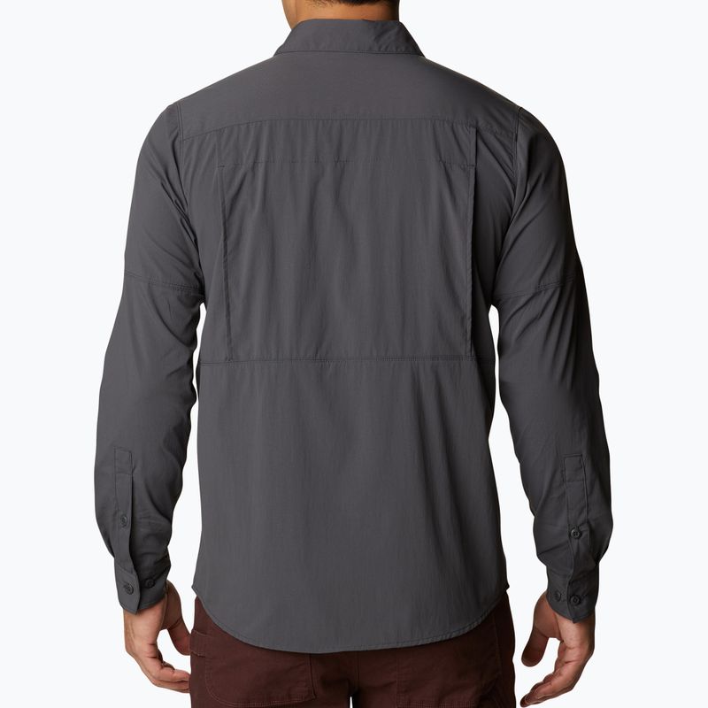 Tricou pentru bărbați Columbia Newton Ridge II LS gri-închis 2012971 2